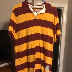 Striped men’s polo